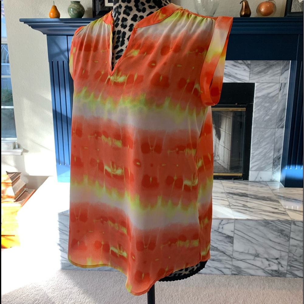 Vibrant tie-dye blouse